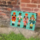 Hand drawn christmas nutcrackers - Metal Vintage Wall Sign