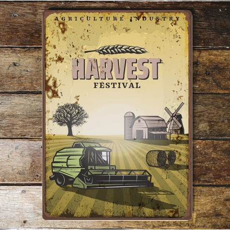 Harvest Festival - Metal Wall Sign Plaque