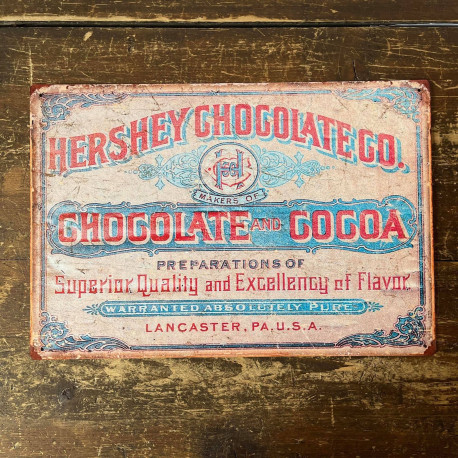 Hershey chocolate and cocoa - Metal Advertising Wall Sign