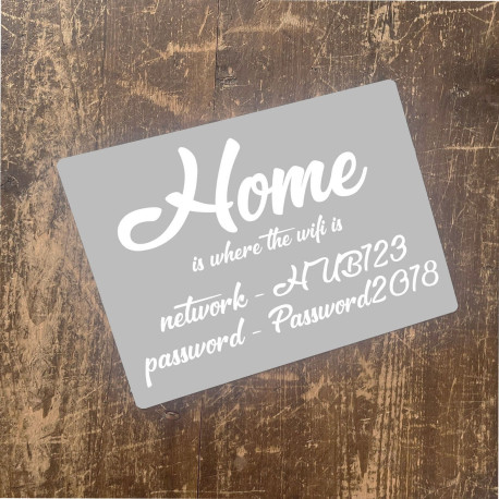 Home Wifi Password Personalised - Metal Advertising Wall Sign