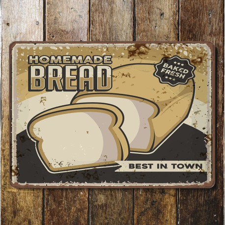 homemade bread - Metal Advertising Wall Sign