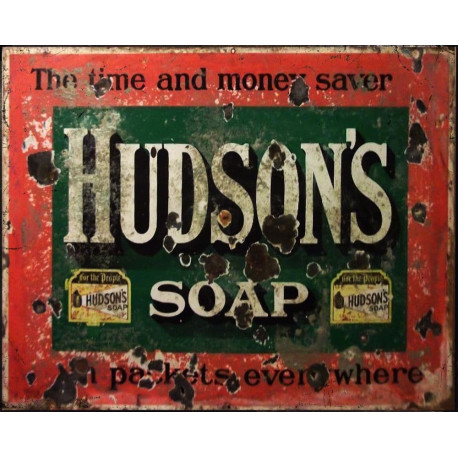 Hudson Soap - Metal Advertising Wall Sign