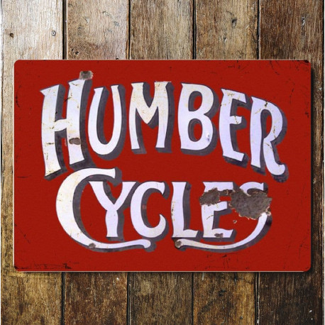 Humber bicycle Cycles Bike Sign - Metal Wall Sign