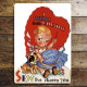 I Needle Little Valentine - Metal Travel Wall Sign