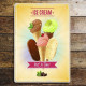 Ice Cream Best In Town  Metal Sign Humorous Plaque