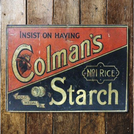 Insist on Having Colmans Starch - Metal Advertising Wall Sign