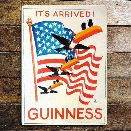 It's Arrived Guinness - Metal Advertising Wall Sign