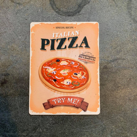 Italian Pizza Take Away Food - Metal Retro Wall Sign