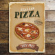 Italian Pizza Take Away Food - Metal Retro Wall Sign