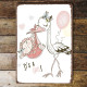 Its A Girl Stork Balloon Metal Wall Sign Plaque