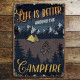 Life is Better Around The Campfire, Camping Metal Sign Plaque