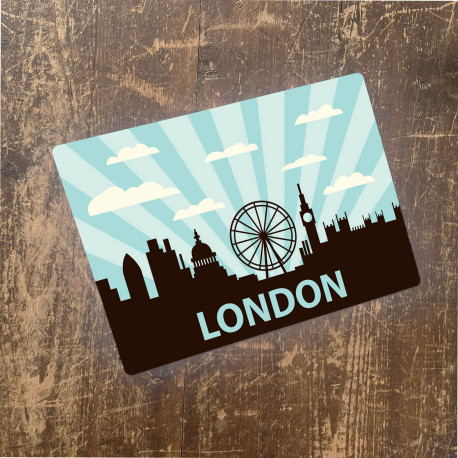 London Skyline - Metal Advertising Wall Sign