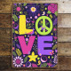 Love Hippy Sixtys - Metal Sign Plaque