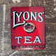 Lyons Tea The Finest Obtainable - Metal Advertising Wall Sign