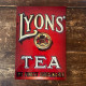 Lyons Tea The Finest Obtainable - Metal Advertising Wall Sign