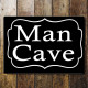 Man Cave Door Sign - Metal Art Wall Sign