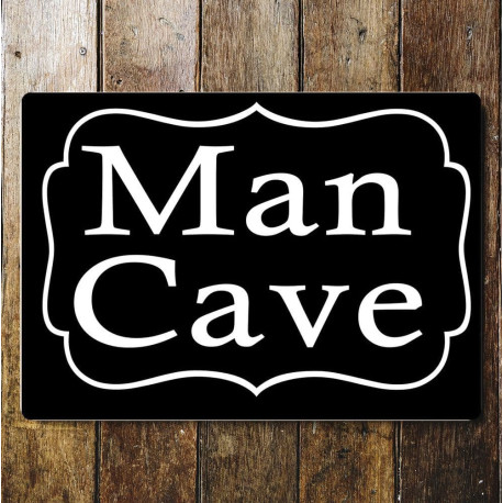 Man Cave Door Sign - Metal Art Wall Sign