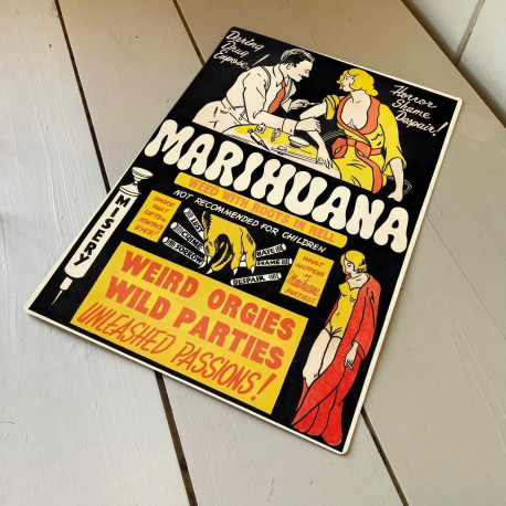 Marijuana Movie - Metal Movie Wall Sign