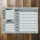 Metal Weekly food Stats and workout Wall Plan Planner -  Metal Wall Sign