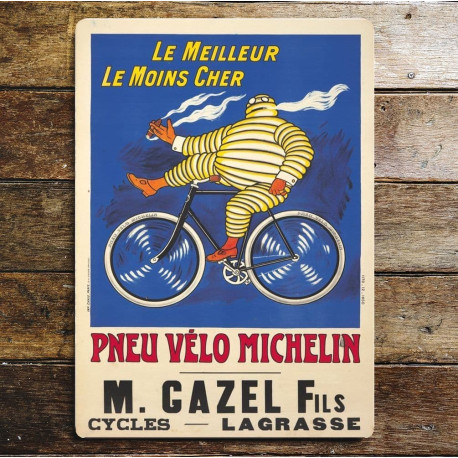 Michelin Le Meilleur Le Moins Cher - Metal Advertising Wall Sign