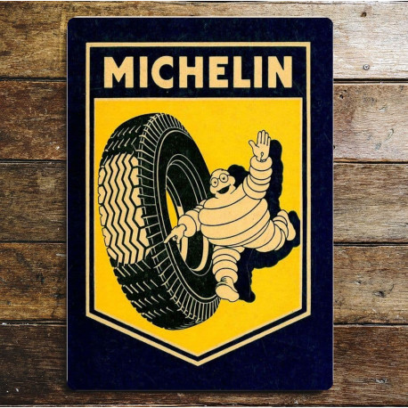 Michelin Tires Black - Metal Advertising Wall Sign