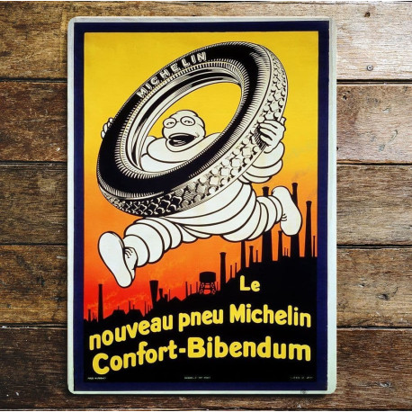 Michelin Tires Le Nouveau pneu - Metal Advertising Wall Sign