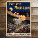 Michelin Tires Pneu Velo - Metal Advertising Wall Sign