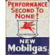 Mobilgas Motor Oil Performance - Metal Advertising Wall Sign