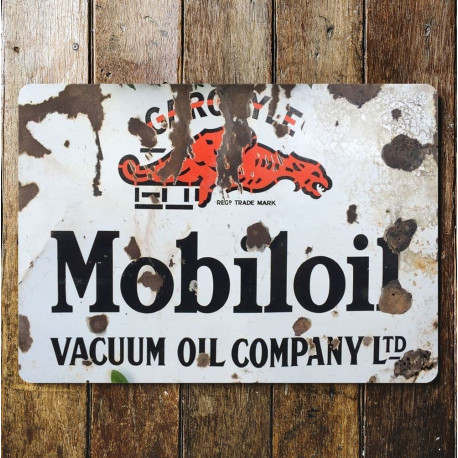 Mobiloil Motor Oil - Metal Advertising Wall Sign