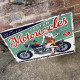 Motorcycle Motorbike garage - Metal Retro Wall Sign