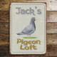 Name Pigeon Loft Personlised Custom Any  Text - Metal Wall Sign