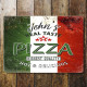 Name Pizza Personlised Custom Any  Text - Metal Wall Sign