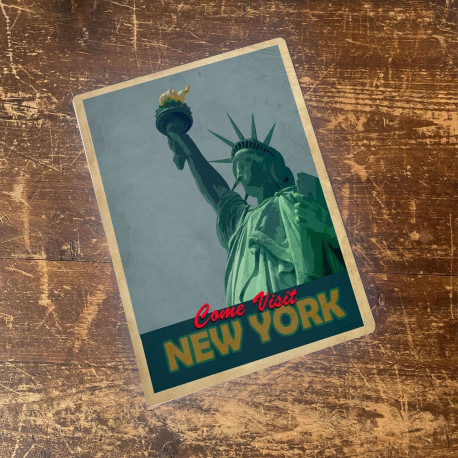 New York USA - Metal Travel Wall Sign