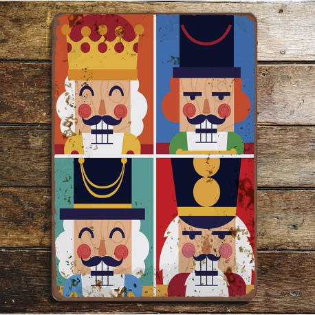 nutcracker Christmas- Metal Advertising Wall Sign