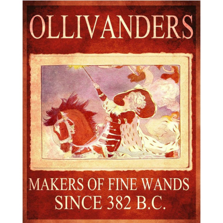 Ollivanders Fine Wand Maker Harry Potter  - Metal Movie Wall Sign