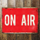 On Air , Music Radio - Metal Travel Wall Sign