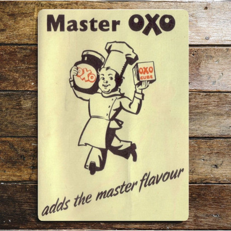 Oxo Cube Master Oxo - Metal Advertising Wall Sign