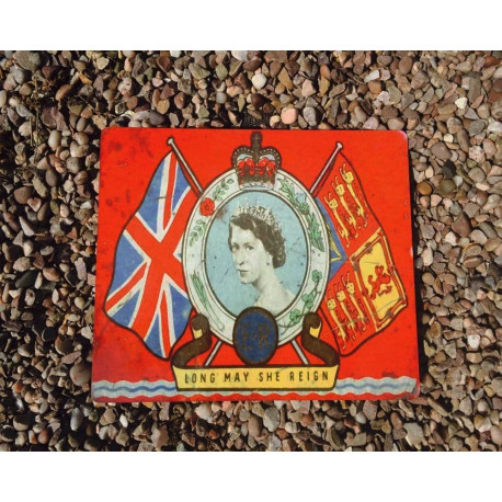 Oxo Cube Queen Long May She Reign- Metal Advertising Wall Sign