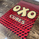 Oxo Cube Red  - Metal Advertising Wall Sign