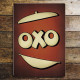 Oxo Cube Red Pot - Metal Advertising Wall Sign