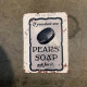 Pears Soap Ask For It Bath Vintage Advert Advetisement Metal sign Bathroom