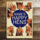 Personalised Name Happy Hens  - Metal Travel Wall Sign