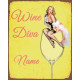 Personalised Wine Diva - Metal Humour Wall Sign