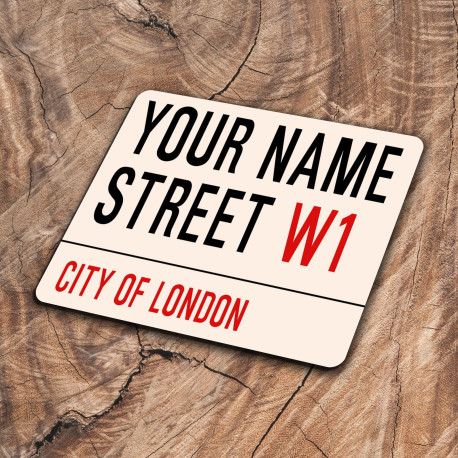 Personalised Your Name London Street Sign - Metal Street Sign Wall Sign