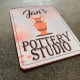 Personlised Custom Name Pottery Studio - Metal Wall Sign