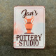 Personlised Custom Name Pottery Studio - Metal Wall Sign