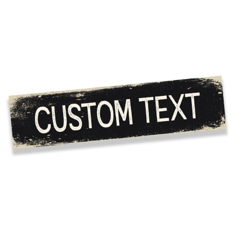 Personlised Custom Your Any Text Metal Long Sign Plaque