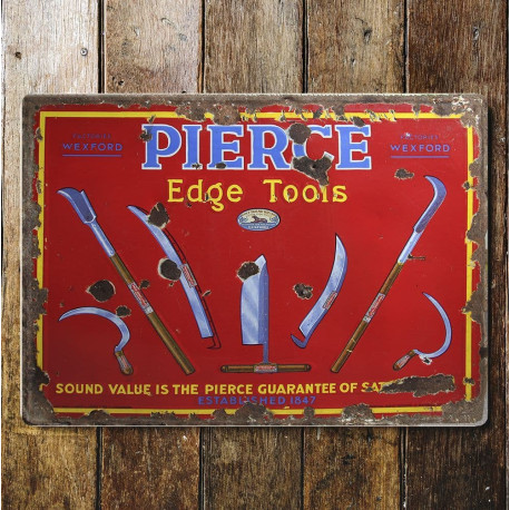 Pierce Edge Tools - Metal Advertising Wall Sign