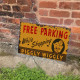 Piggly Wiggly Free Parking - Metal Advertising Wall Sign