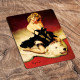 Pin Up Bear Skin Rug - Metal Personalised Art Wall Sign